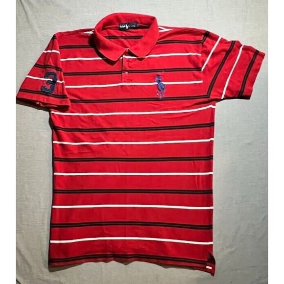 Other - Ralph Lauren Polo Shirt Youth 3XL Red Striped Button Golfer‎ Short Sleeve Kidss.